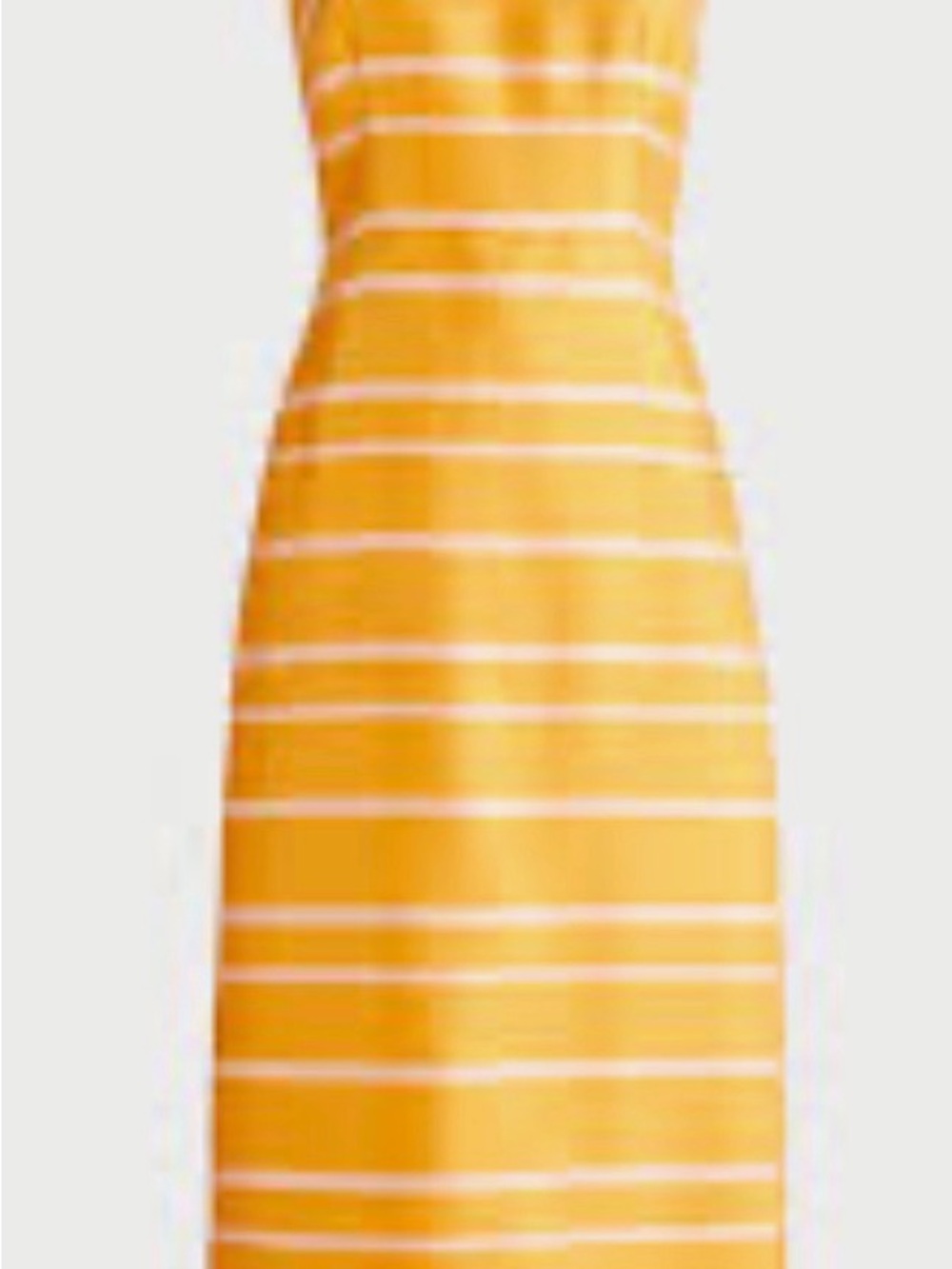 J. Crew Yellow and White Striped Midi Dress